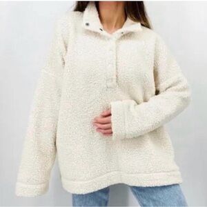 Aerie cloud Sherpa fleece Sz L oversize